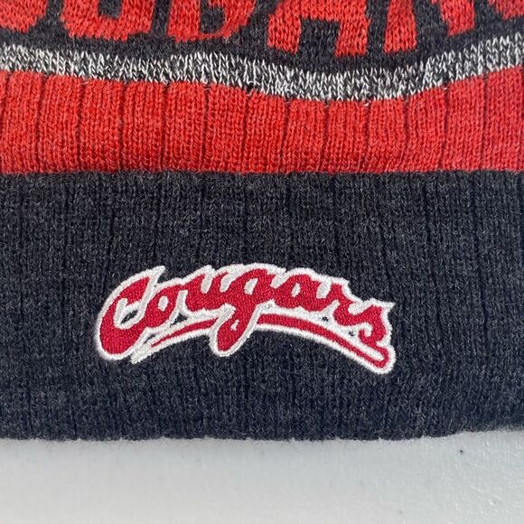 NWT NCAA Washington State Cougars Youth Below Zero Red Black Knit Beanie Hat - Picture 6 of 9
